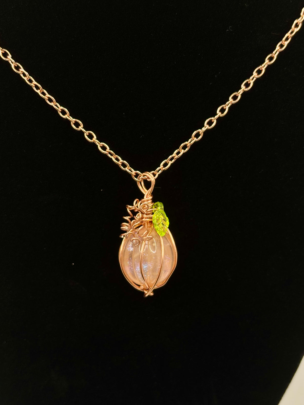 The Petite Pumpkin Wire Wrapped Pendant