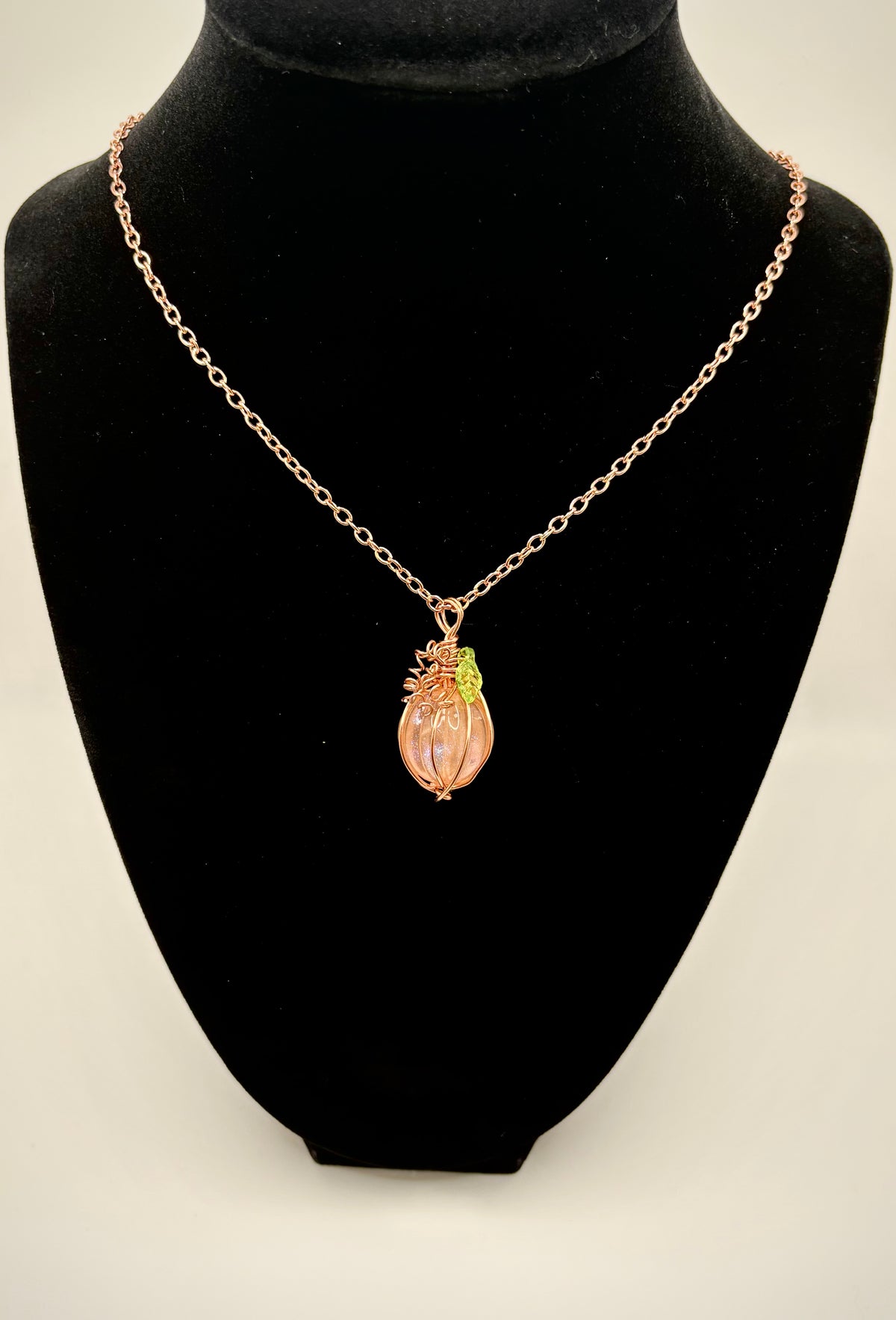 The Petite Pumpkin Wire Wrapped Pendant