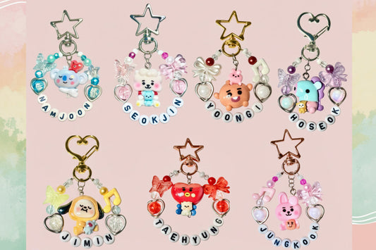 Kpop BTS Inspired Charm Keychains